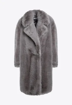 Manico Single-Breasted Faux Fur Coat