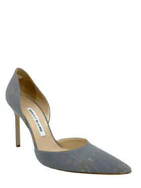 Manolo Blahnik Tayler Satin d'Orsay Pumps Size 9