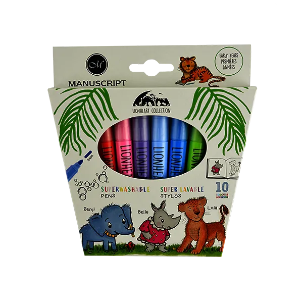 Manuscript Lionheart Super Washable Pens Set of 10