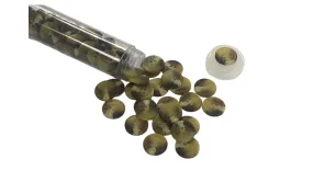 Marble Effect Round Ridged Buttons - Flat