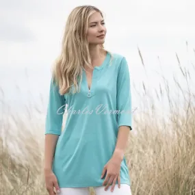 Marble Tunic Top - Style 6525-151 (Aqua)