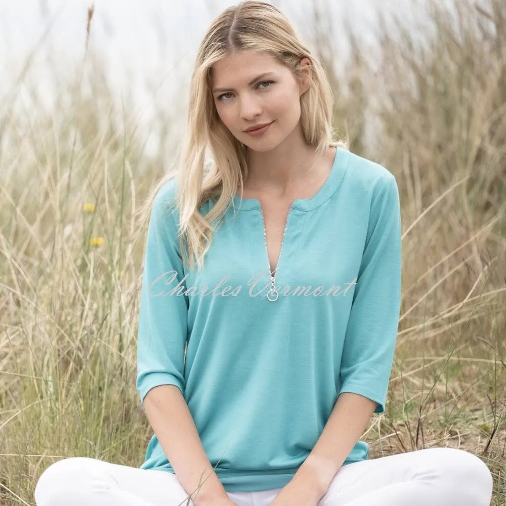 Marble Tunic Top - Style 6525-151 (Aqua)