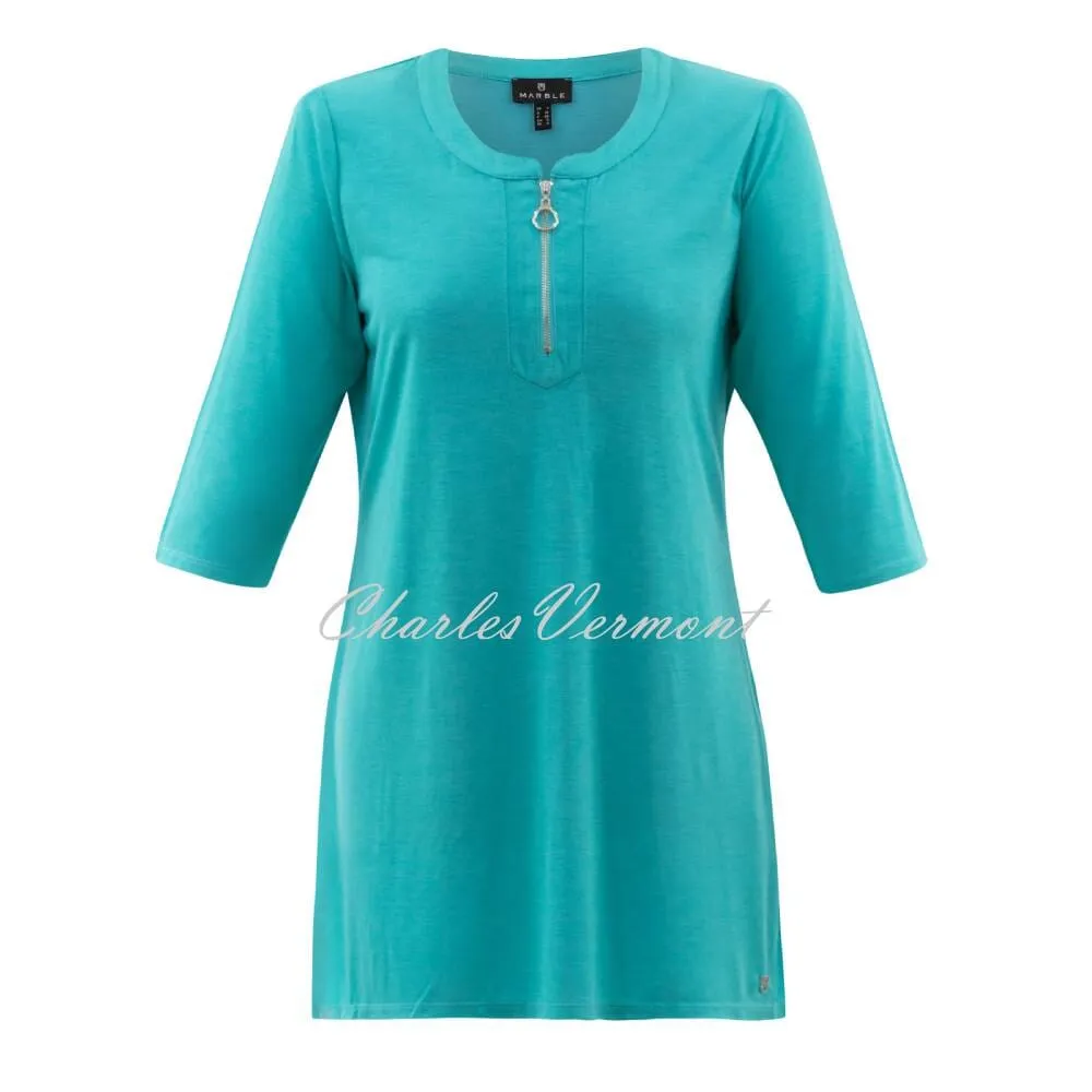 Marble Tunic Top - Style 6525-151 (Aqua)