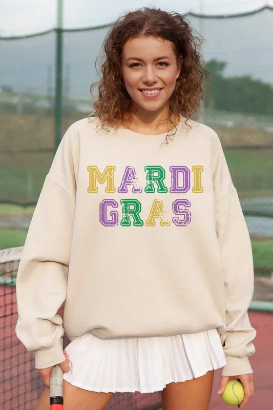 MARDI GRAS OVERSIZED SWEATSHIRT