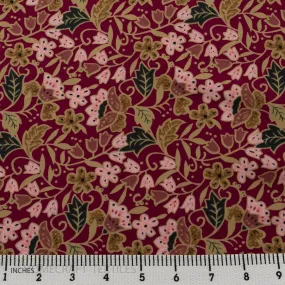 Maroon Rich Floral Cotton Print