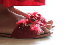 marsala rose slip-on