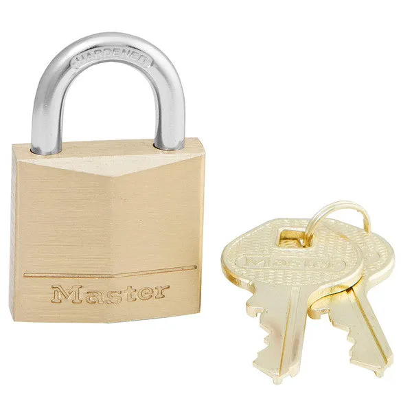 Master Lock 140D Solid Brass Body Pin Tumbler Padlock, 1-9/16"