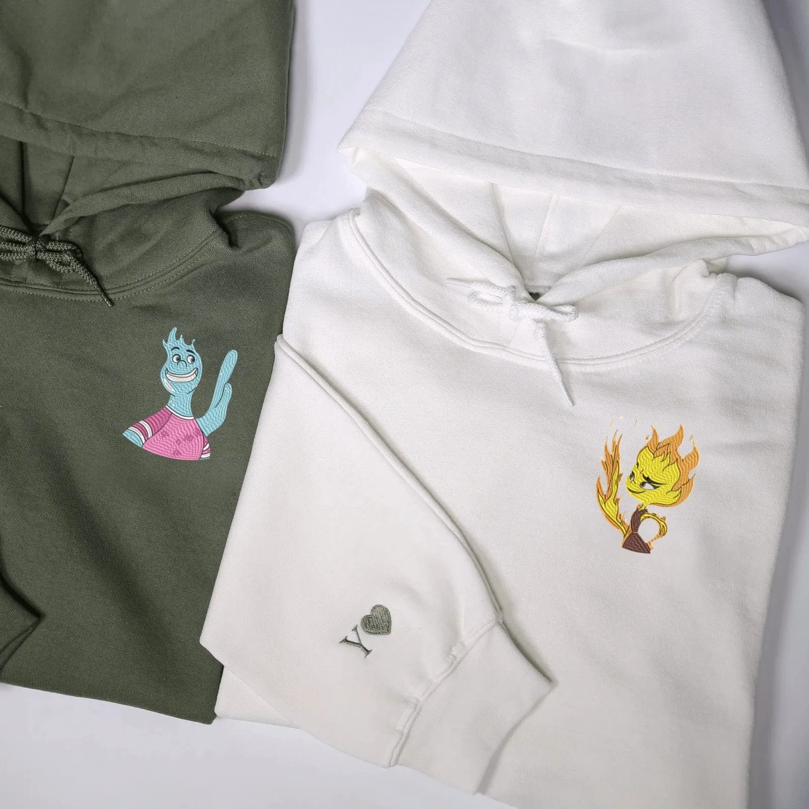 Matching Couple Hoodies -  Ember x Wade Custom Embroidered Sweatshirts For Couples