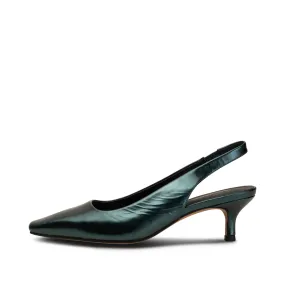 Maxine slingback læder - TEAL METALLIC