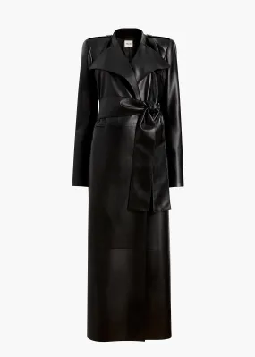 Maxwell Coat in Black Leather