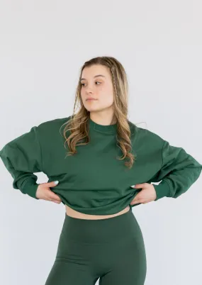 Maya Oversized Crewneck Evergreen