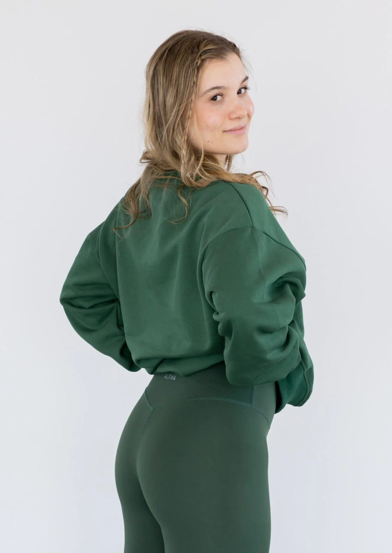 Maya Oversized Crewneck Evergreen