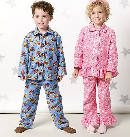 McCall's Pattern M6458 Kid's Pyjama Tops & Pants