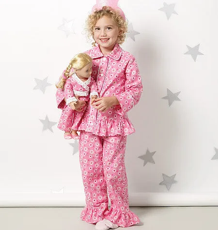 McCall's Pattern M6458 Kid's Pyjama Tops & Pants