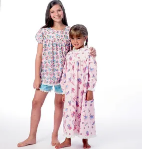 McCall's Pattern M6831 Girls' Sleepwear | Easy