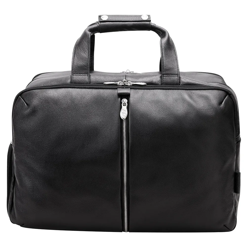 McKlein 22" Leather Triple Compartment Carry-All Laptop Duffel