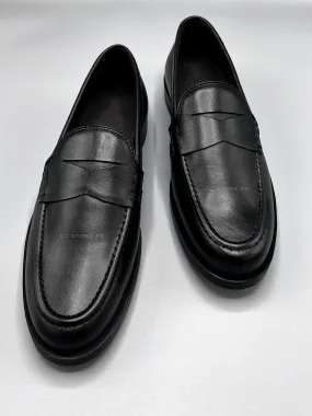 MD Penny Leather Black Loafers