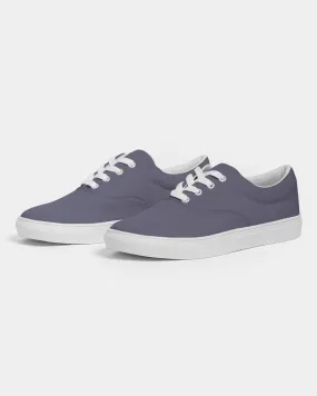 Medium Dark Blue Men's Canvas Sneakers | Men's | Medium Dark Pale Pastel Blue | C30M30Y0K60