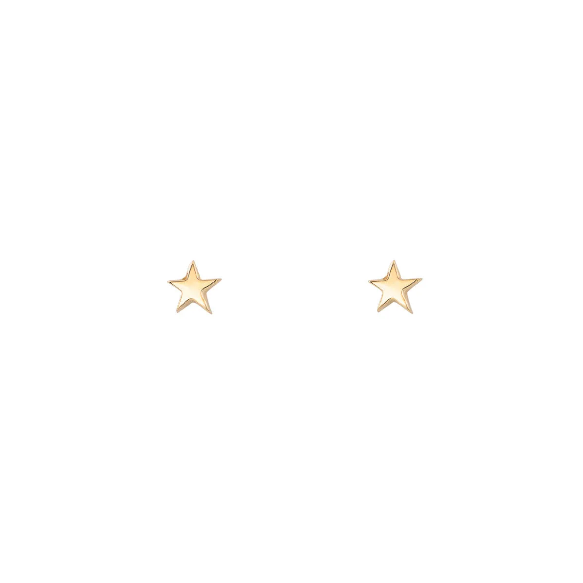 Medium Gold Star Earrings