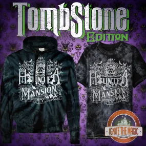 Meet Me at the Haunted Mansion - Tombstone Edition - Unisex Tie Dye Tees   Hoodies