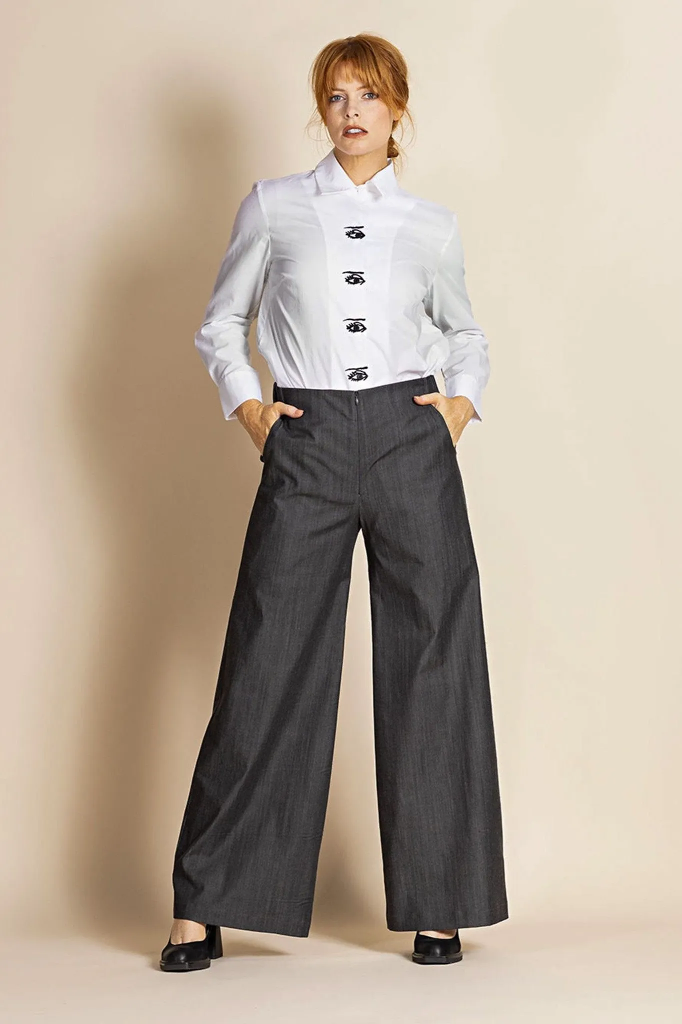 Megan Salmon - M6227 Eye Trapeze Shirt