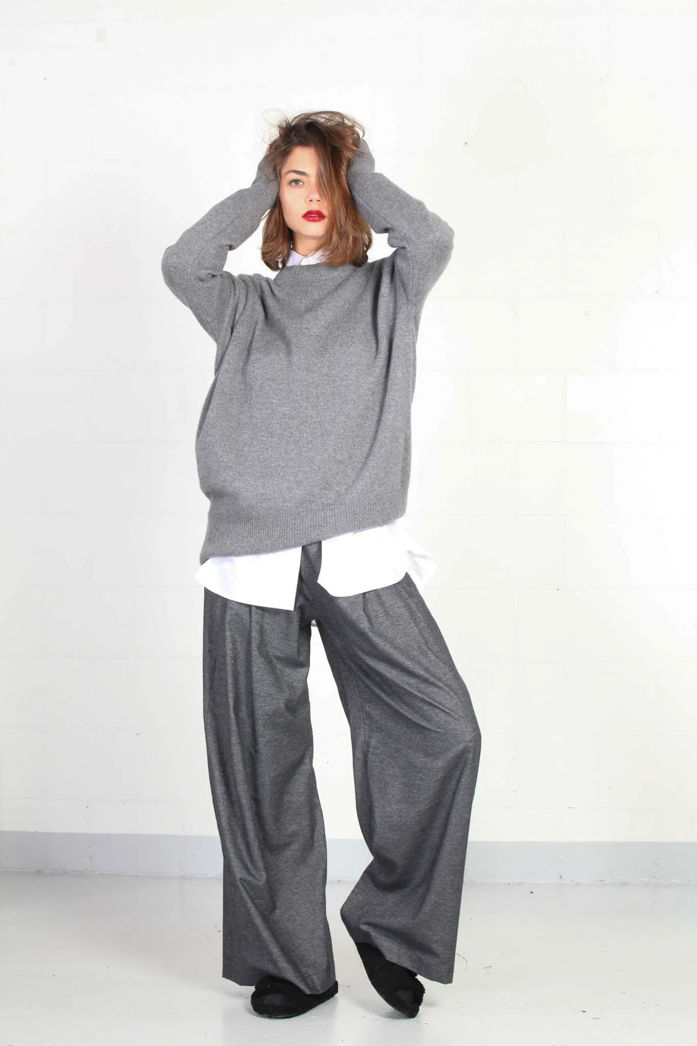 Melange Grey Cashmere Sweater