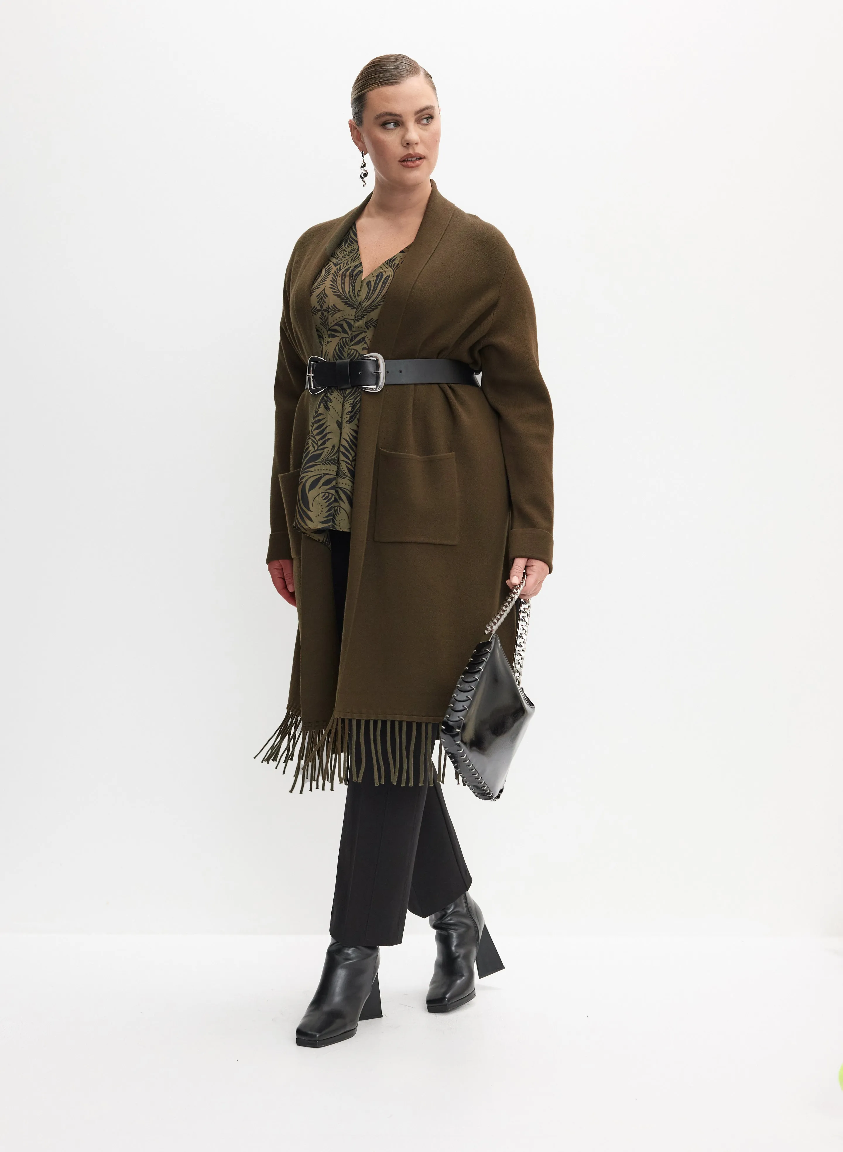Melanie Lyne - Fringe Hem Cardigan