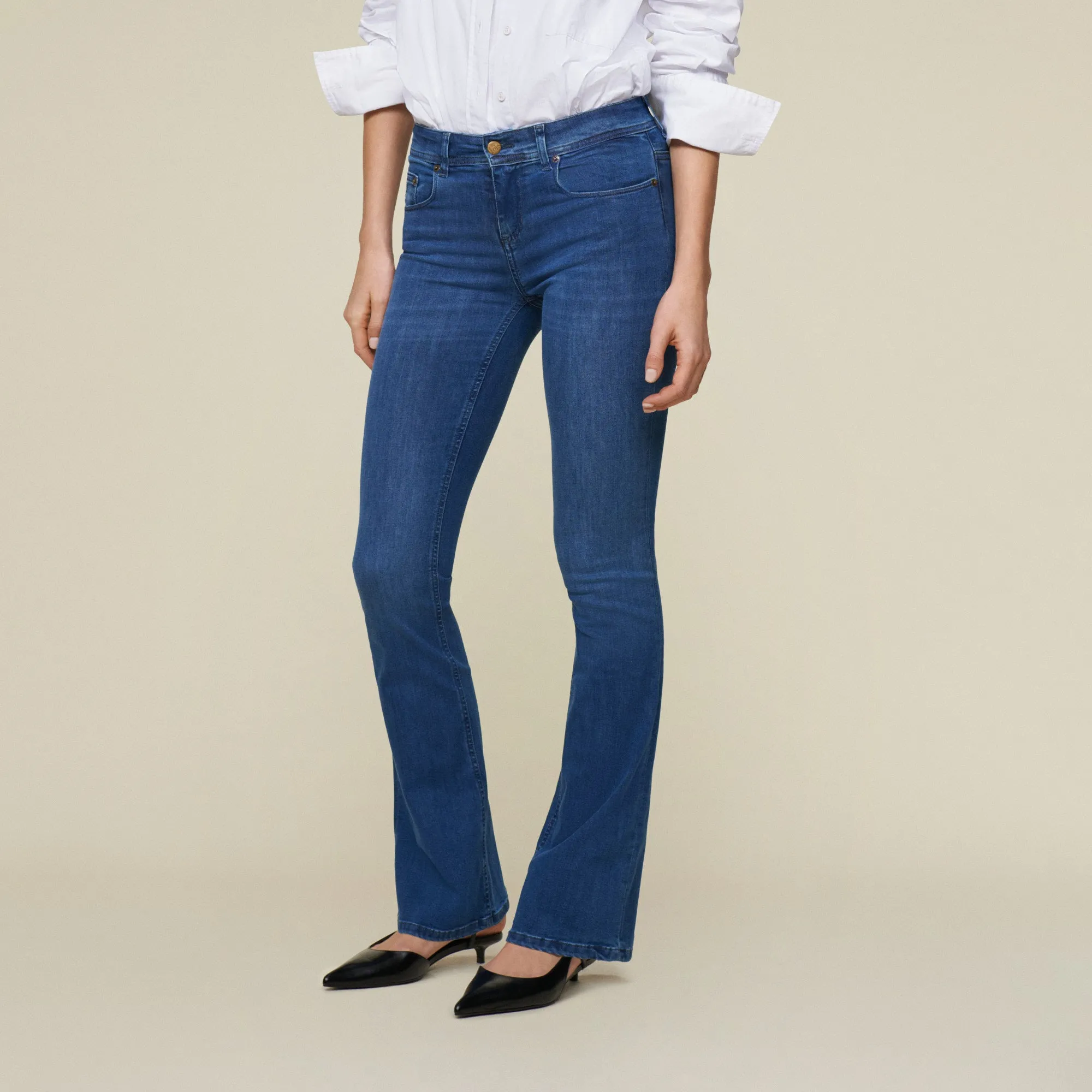 Melrose Leia Teal - Mid Rise Flare