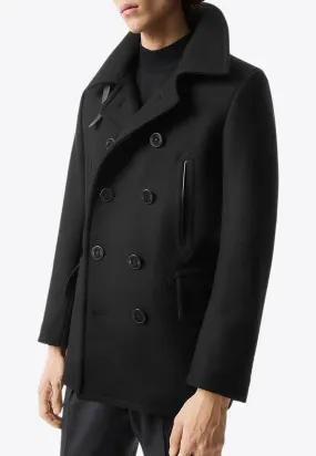 Melton Double-Breasted Overcoat