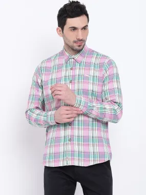 Men Casual Checked Multi Shirts