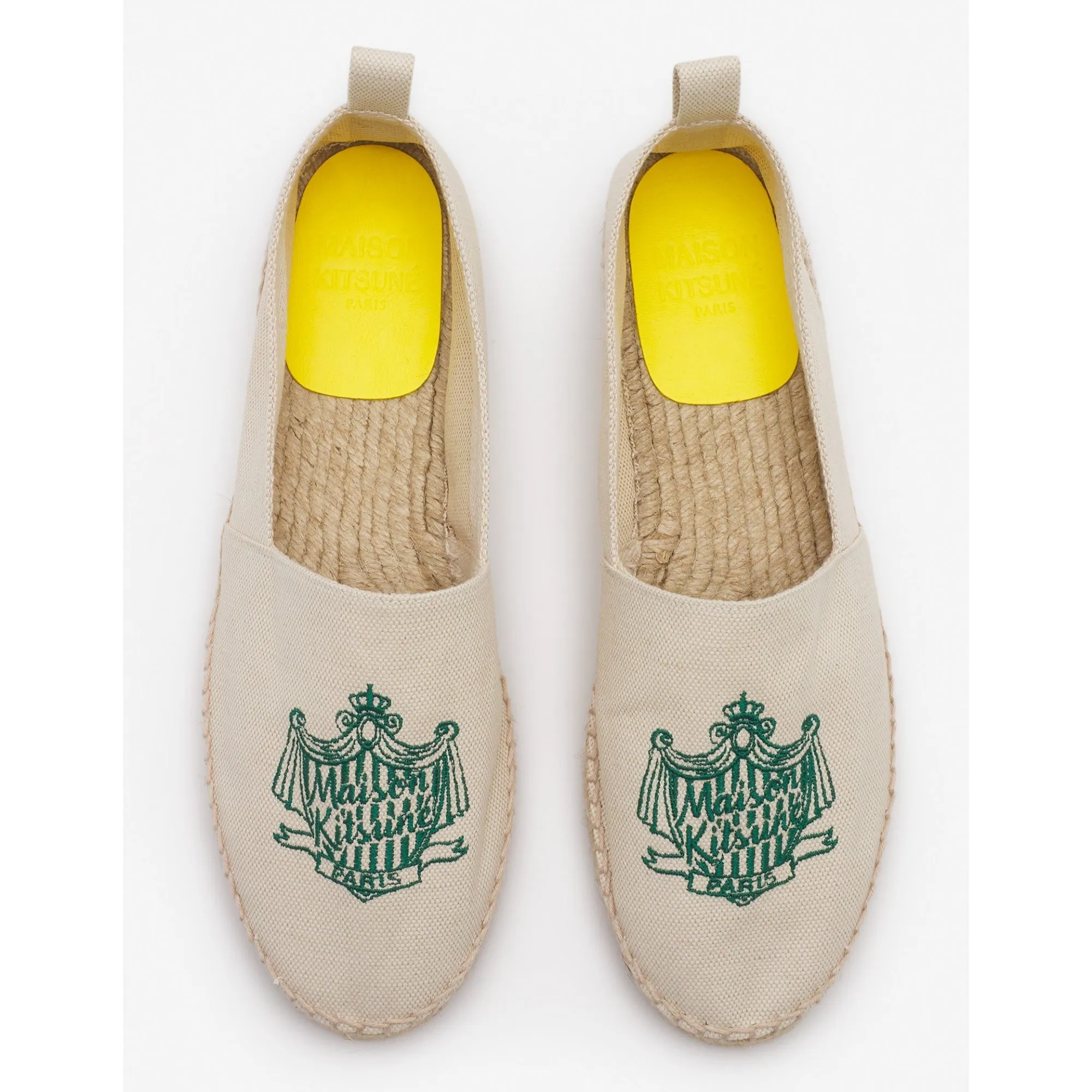 Men Maison Kitsune Crest Espadrilles - Off-White