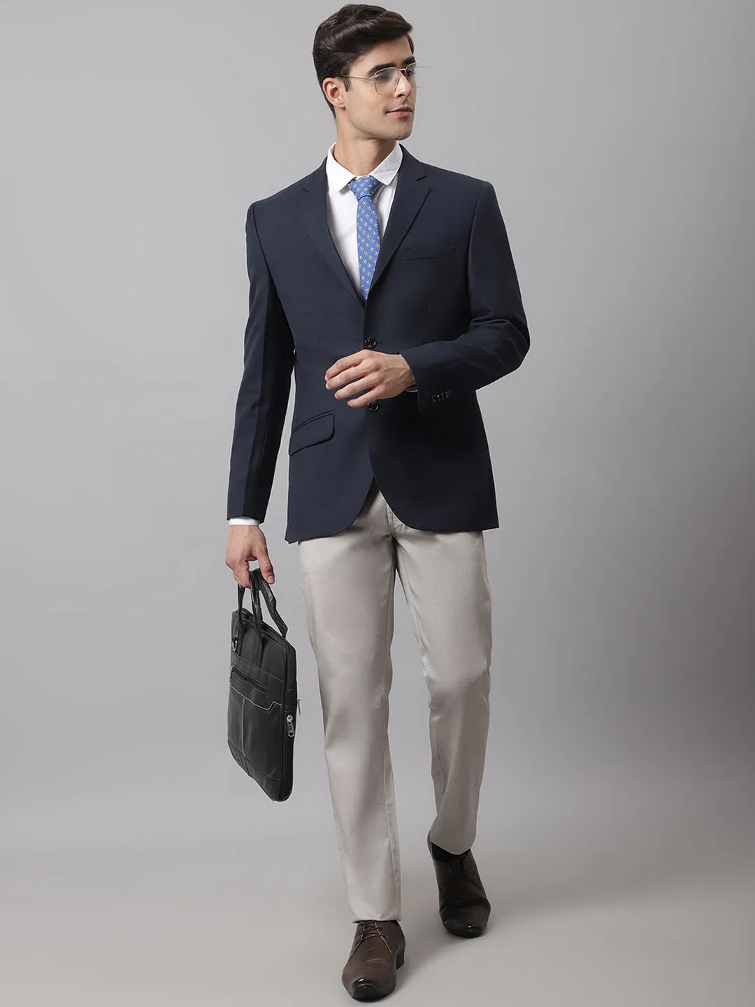 Men Navy Formal Blazer