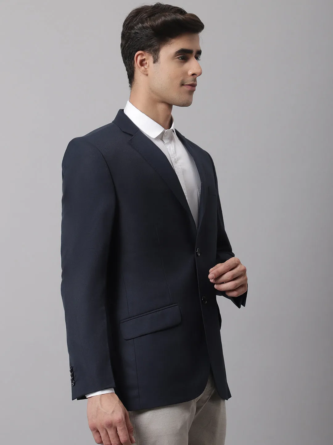 Men Navy Formal Blazer