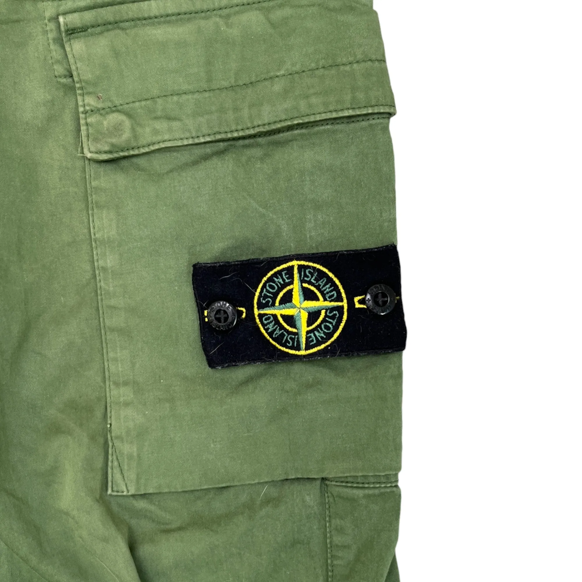 Men's Applique Logo Cargos Khaki Size Waist 30"