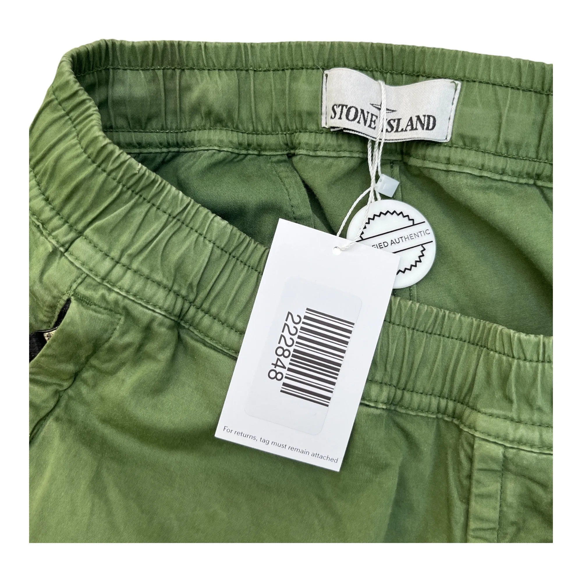 Men's Applique Logo Cargos Khaki Size Waist 30"