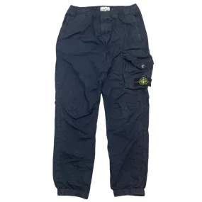 Men's Applique Logo Cargos Navy Size Waist 30"