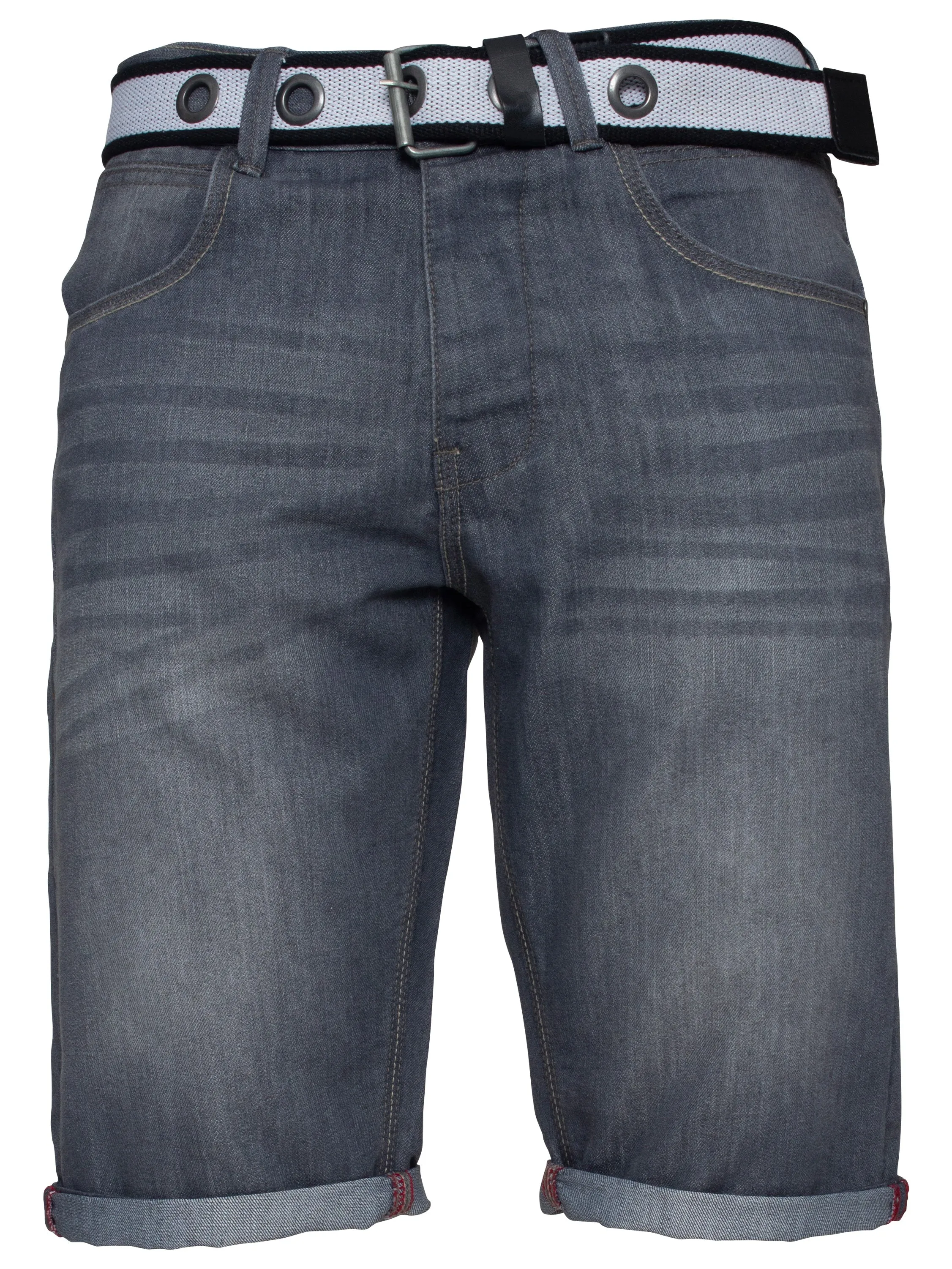 Mens APT Dark Blue Slim Fit Denim Shorts | APT Designer Menswear