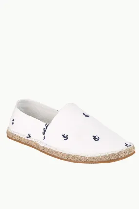 Mens Beige Anchor Espadrilles