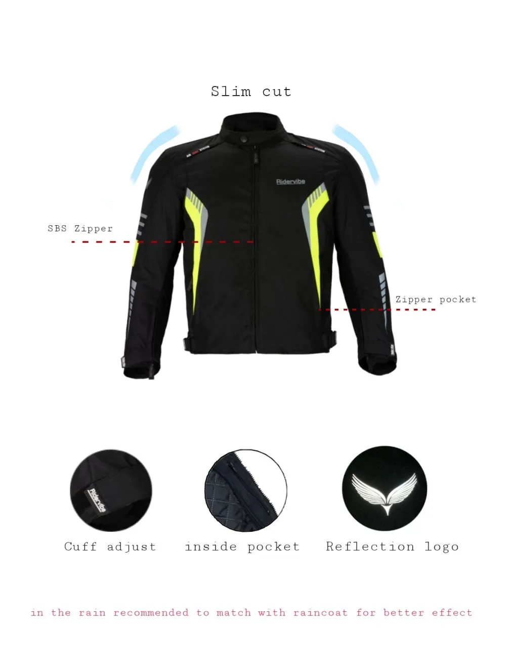 Men's CE Armored Nylon & Mesh Motorcycle Waterproof Biker Jackets CHOOSE COLOR