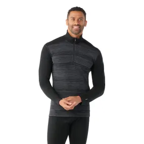 Men's Classic Thermal Merino Base Layer Quarter-Zip - Black Color Shift