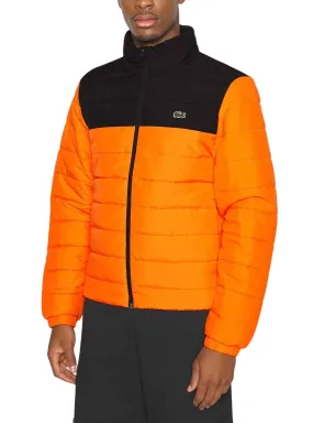 Men’s Concealed Hood Water-Resistant Zip Quilted Jacket