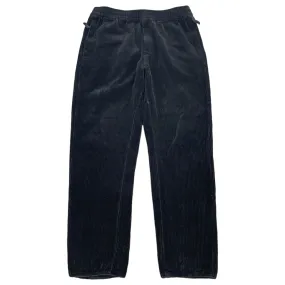 Men's Corduroy Embroidered Logo Cargos Black Size S