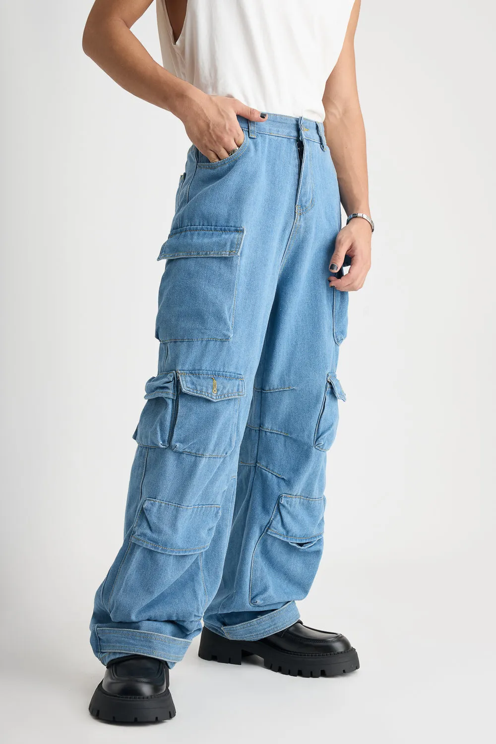 Men's Faded Indigo Navigator Cargo