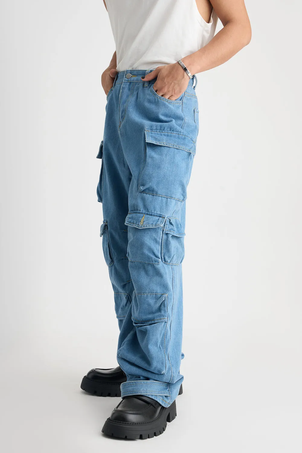 Men's Faded Indigo Navigator Cargo