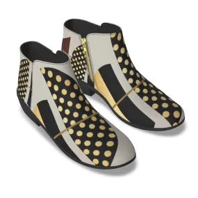 Men's Fashion Boots, black and gold 60