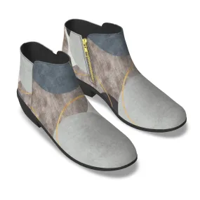 Men's Fashion Boots blue and beige theme, 58