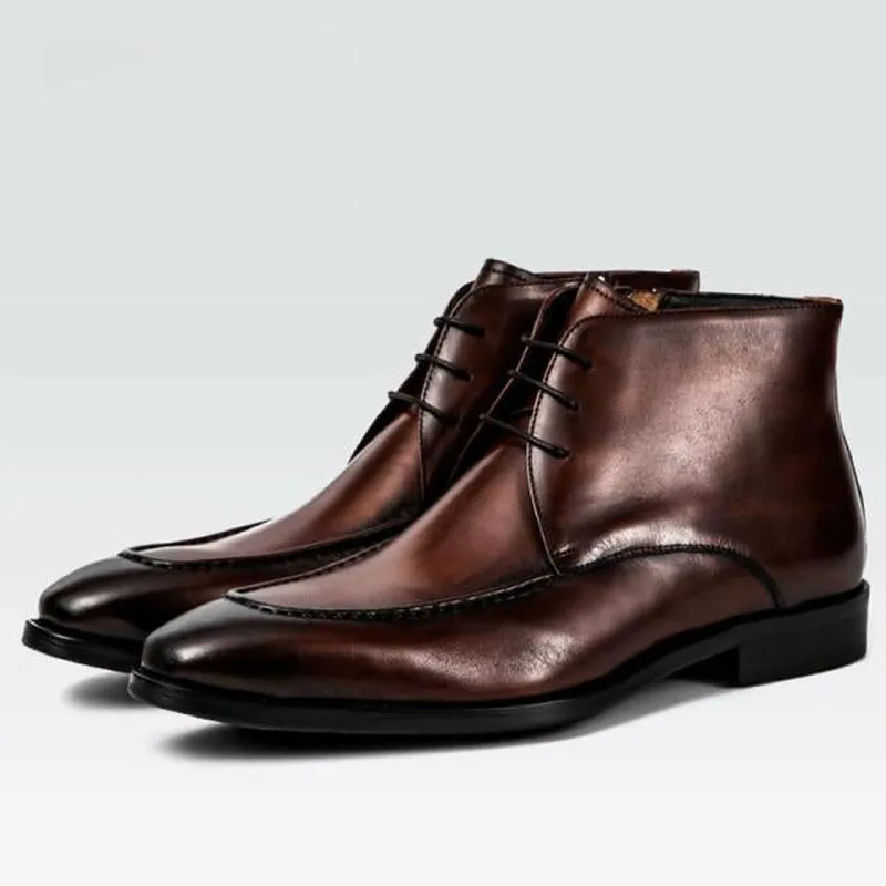 Men's Full Grain Leather Classic Dress Bootie