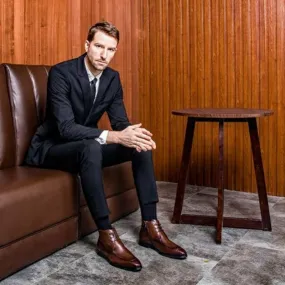 Men's Full Grain Leather Classic Dress Bootie