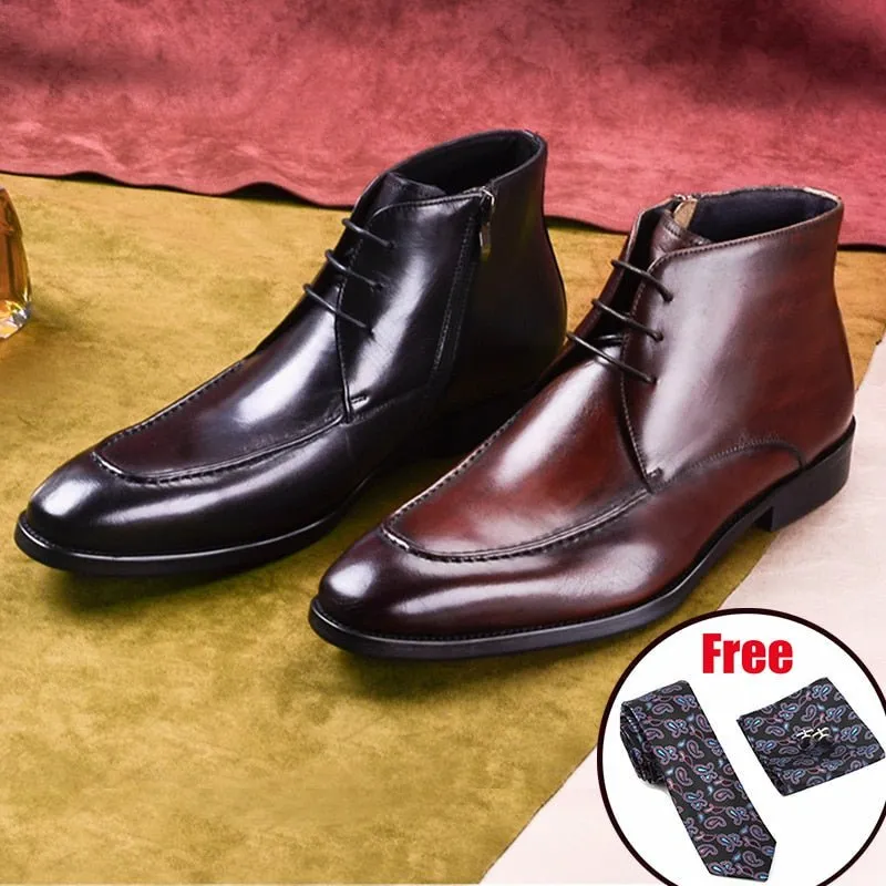 Men's Full Grain Leather Classic Dress Bootie