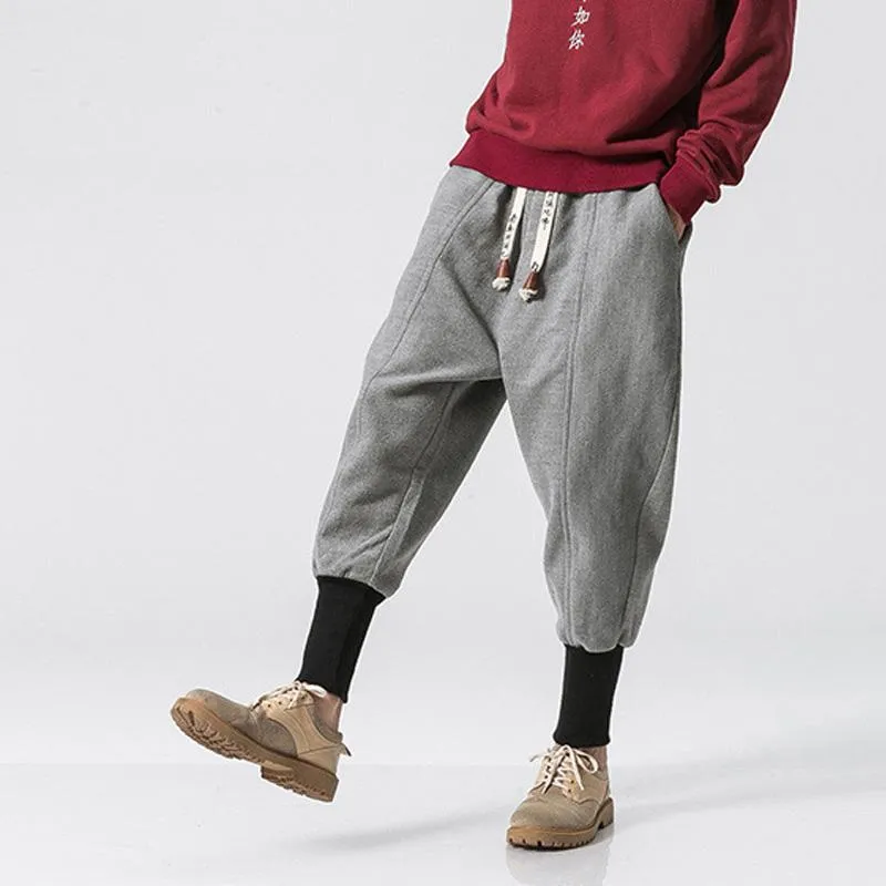 Men's Joggers, Sweatpants, Low Crotch Sweats Slim Fit Trousers Harem Hip Hop Pants